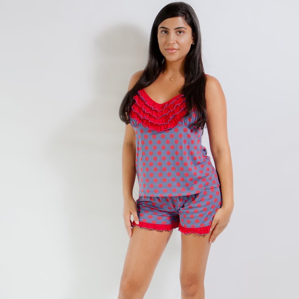 Women red polka dot pajama
